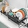 Urackify Large Extendable Dish Drying Rack 1693 to 2657 Expandable Dish Rack for Kithen Counter with Multifunctional Drainboard Fits Any Sink HeavyDuty Steel Plate Drainer for Countertop Organization