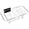MAJALiS Over the Sink Expandable Dish Drainer Drying Rack In Stainless Steel for Small Kitchen Counter Space Saving Modern Compact Metal Above Plate Dryer Strainer Adjustable Hanging Inside Drain Hold