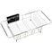MAJALiS Over the Sink Expandable Dish Drainer Drying Rack In Stainless Steel for Small Kitchen Counter Space Saving Modern Compact Metal Above Plate Dryer Strainer Adjustable Hanging Inside Drain Hold