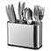 KESOL Kitchen Utensil Holder Stainless Steel Utensil Drying Rack Flatware Holder Sinkware Caddy Countertop Organizer with 4 Divided Compartments Rust Proof