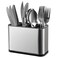 KESOL Kitchen Utensil Holder Stainless Steel Utensil Drying Rack Flatware Holder Sinkware Caddy Countertop Organizer with 4 Divided Compartments Rust Proof