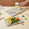 Bonilve Small Drain Rack for Kitchen Sink 2 Tier Cup Dish Drying Rack for Office Coffee Table MultiUse Tray for Serving White Grey Dish Drying Mat Big Enough