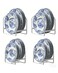 LINFIDITE 4 Pack Kitchen Plate Holder Organizer for Cabinet Space Saver Dinner Dish Storage Rack Upright Dish Drying Racks Metal Plate Dish Racks Stand for Cupboard and Countertop 2 Large 2 Small Whit