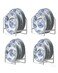 LINFIDITE 4 Pack Kitchen Plate Holder Organizer for Cabinet Space Saver Dinner Dish Storage Rack Upright Dish Drying Racks Metal Plate Dish Racks Stand for Cupboard and Countertop 2 Large 2 Small Whit