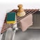 Tomorotec Compact SiliconeCoated Triangle Dish Drying Rack for Sink Corner Foldable Stainless Steel OverTheSink Organizer and Storage Shelf Coffee