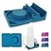 Good Haus Bottle Drying Rack for Stanley Cup Food Grade Silicone Holder Stand for Water Bottle Tumblers Cups Mugs GlassesBlue
