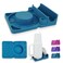 Good Haus Bottle Drying Rack for Stanley Cup Food Grade Silicone Holder Stand for Water Bottle Tumblers Cups Mugs GlassesBlue