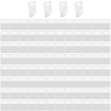 Koceci 100 PCS Adhesive Picture Hangers Foam Board Hanger Plastic Frame Hooks No Nail Transparent