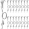 appacare 16 Pcs Picture Rail Hanging SystemPicture Rail Hooks Molding Hooks Picture Rail HangersAdjustable Picture Wire Hooks Kit with 3ft 1 m Length Cable with LoopPicture Hanging Kit
