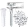 AccEncyc 20 Pack 34mm Frameless Mirror Holder Clips Clear Mirror Mounting Clip Plastic Glass Retainer Clips Mirror Mounting Hardware with Screw and Anchors for Wall Cabinet Door