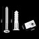 Jutoe 20 Set Mirror Hanging Kit Clear Plastic Mirror Clips with Screw and Anchor for Wall Glass Retainer Clips Kit for Fixing Windows Cabinet Door