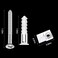 Jutoe 20 Set Mirror Hanging Kit Clear Plastic Mirror Clips with Screw and Anchor for Wall Glass Retainer Clips Kit for Fixing Windows Cabinet Door
