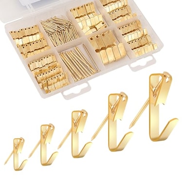 PAN PARRY 230PCS Picture Hanging Kit Heavy Duty Picture Hangers for Drywall 5 Sizes 10010lbs Picture Hooks for Hanging Hardware Mirror Pictures Frame Hanger Include Nails