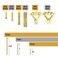 PAN PARRY 245 PCS Picture Hanging Kit Picture Hangers Assorted Kit with Heavy Duty Wall Hooks Sawtooth Picture Wire D Rings Hardware Nails Eye Hooks and Picture Hanging Tool for Frame Canvas Mounting