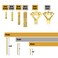 PAN PARRY 245 PCS Picture Hanging Kit Picture Hangers Assorted Kit with Heavy Duty Wall Hooks Sawtooth Picture Wire D Rings Hardware Nails Eye Hooks and Picture Hanging Tool for Frame Canvas Mounting