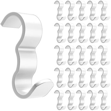 appacare 25 Pack Molding HooksSteel Picture Rail Hangers HooksWide Picture Rail Molding Hooks White