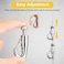 Sunxer Tool 2PCS Adjustable Hooks Gallery Picture Hanging System Fits 1mm15 mm Wire Rope for Hanging Picture Photograph Mirror Artwork