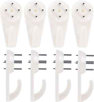 PinCute 40 Pack Concrete Wall Hooks Wall Picture Hangers with Invisible Nails No Drilling Picture Hanging Hooks for Stucco Cement Wall and More