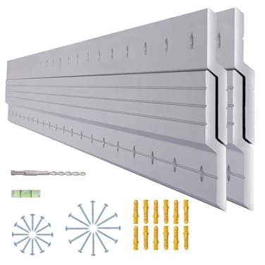 AENTGIU 41 inch French Cleat Hanger Heavy Duty 500 Lbs Load 2 Pairs Aluminum Z Clips French Cleats Interlocking Wall Mount Bracket Hardware Kit for Mirrors Picture Shelf Headboard Art Frames