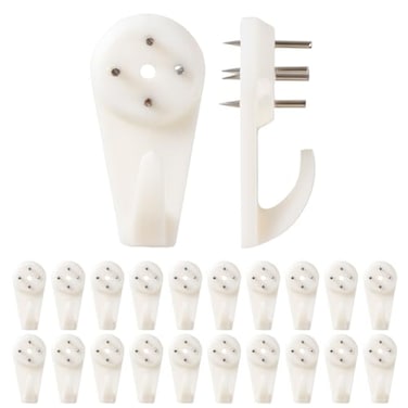 Binxus 60 Pcs Picure Hangers Hanging Kit Concrete Wall Hooks Stucco Hooks Invisible Nail Hangers No Drilling Damage for Hanging Picture Invisible Nail25 LBS Weight Load