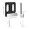 Funnytek 8Pcs Mirror Holder Clips Stainless Steel Mirror Hangers Heavy Duty Mirror Hanging Kit Mirror Holder Hanging Clips with NonSlip Pad with Screw for Mirror Billboard Frames Fit 14 Silver 8Pcs
