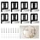 Funnytek 8Pcs Mirror Holder Clips Stainless Steel Mirror Hangers Heavy Duty Mirror Hanging Kit Mirror Holder Hanging Clips with NonSlip Pad with Screw for Mirror Billboard Frames Fit 14 Silver 8Pcs