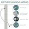 AccEncyc 50Pcs Picture Hanger Hooks Super Hooks for Hanging Drywall Picture Hanging Hooks Heavy Duty Wall Hooks for Hanging Pictures Photos Frames Planters Art Clock