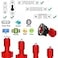 Anfu ANFU Picture Hanging Marking Dot Tool Keyhole Slot Marking Tool Picture Mounting Tool Wall Marker Hanging Pictures Red 2 Pack