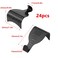 Antrader Moulding Hanging Hooks Picture Photo Frame Rail Hangers Black Hooks Pack of 24
