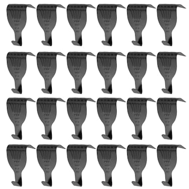 Antrader Moulding Hanging Hooks Picture Photo Frame Rail Hangers Black Hooks Pack of 24