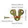 AUXBC 30Pcs Zinc Yellow Keyhole Hangers Single Keyhole Wall Mount Hanging Plates for Mirrors Picture Frames Coat Racks Wooden Boards