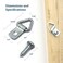 Picture Hang Compact Triangle Ring Mini 1Hole Art Hanger for Wood Frames 100 Pcs per Pack Screws Included