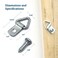 Picture Hang Compact Triangle Ring Mini 1Hole Art Hanger for Wood Frames 100 Pcs per Pack Screws Included