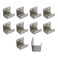 Coshar 10Pcs Stainless Steel Hanger Bracket for Ceramic Tile Billboard Wall Tile Display Heavy Duty Flat J Clamp Hook Hanger Wall Mounted Clip Bracket Hook Fastener Silver Inner Width 25mm