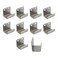 Coshar 10Pcs Stainless Steel Hanger Bracket for Ceramic Tile Billboard Wall Tile Display Heavy Duty Flat J Clamp Hook Hanger Wall Mounted Clip Bracket Hook Fastener Silver Inner Width 25mm