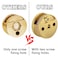 Funnytek Frameless Mirror Mounting Hardware Kit Zinc Alloy Mirror Holder Clips Round Shape DualScrew Fixing Mirror Glass Hanging Bracket with Screws and Anchors Fit for 35mm ThicknessGolden Set of 4