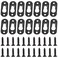 Framendino 50 Pack Black Metal Single Keyhole Hangers with Screws Hanger Fasteners Picture Hanging Bracket Plate for Mirror Frames