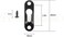 Framendino 50 Pack Black Metal Single Keyhole Hangers with Screws Hanger Fasteners Picture Hanging Bracket Plate for Mirror Frames