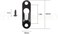 Framendino 50 Pack Black Metal Single Keyhole Hangers with Screws Hanger Fasteners Picture Hanging Bracket Plate for Mirror Frames