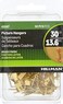Hillman 42087 Brass Conventional Picture Hanger 30lbs Value Pack of 50