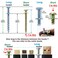laffeya Picture Hanging Tool 40 Pack Bear Claw DoubleHeaded Screws Double Headed Hanging Screw Keyhole Hanger Screws Nails for Hanging Pictures Short 40