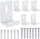 BAGTeck Metal Mirror Clips Wide Channel Mirror Hanger Clip Kit Large Heavy Retainer Clips for Mirrors with Screw Mirror Clips for Wall Mounting Frameless Mirror Billboard Displays Tile Display White 3