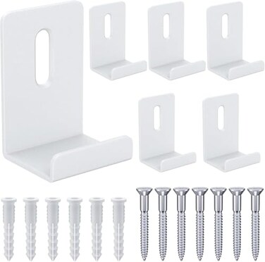 BAGTeck Metal Mirror Clips Wide Channel Mirror Hanger Clip Kit Large Heavy Retainer Clips for Mirrors with Screw Mirror Clips for Wall Mounting Frameless Mirror Billboard Displays Tile Display White 3
