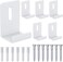 BAGTeck Metal Mirror Clips Wide Channel Mirror Hanger Clip Kit Large Heavy Retainer Clips for Mirrors with Screw Mirror Clips for Wall Mounting Frameless Mirror Billboard Displays Tile Display White 3