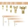 Mr. Pen Mr Pen Picture Hanging Kit 410 pcs Gold Assorted Hooks Nails Sawtooth Hangers DRings Steel Wire Ring Hooks Home Wall Mount Hardware for Frames Canvas Dcor