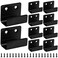 Murtenze 10Pack Tile Bracket Stainless Steel Wall Hanger Fastener Bracket Wall Hook Picture Frame Fixing Brackets Hooks with Mounting Screws for Ceramic Tile DisplayBlack Inner Width 20mm079