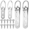 Mxxipp 8pcs Heavy Duty DRing Picture Hangers Kit Extra Large Strap Hanger with Screws 2 Holes 4 Holes Hanging Hardware for Hanging Picture Photo Frame Silver