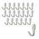 Oedema Stainless Steel Wall Hangers Mini J Hooks Single Prong Hanging Hooks for Picture Bath Towel Mirror Hanging Hardware Keys Coats Silver 20 Pack