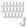 Oedema Stainless Steel Wall Hangers Mini J Hooks Single Prong Hanging Hooks for Picture Bath Towel Mirror Hanging Hardware Keys Coats Silver 20 Pack
