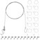 PercyEffie 12pcs Picture Rails Hangers Pictures Rail Hanging System 65ft Picture Rail Hooks Pictures Wire hangig kit Stainless Steel Art Adjustable Gallery Rails Frame Cable Ceiling Hooks Frame